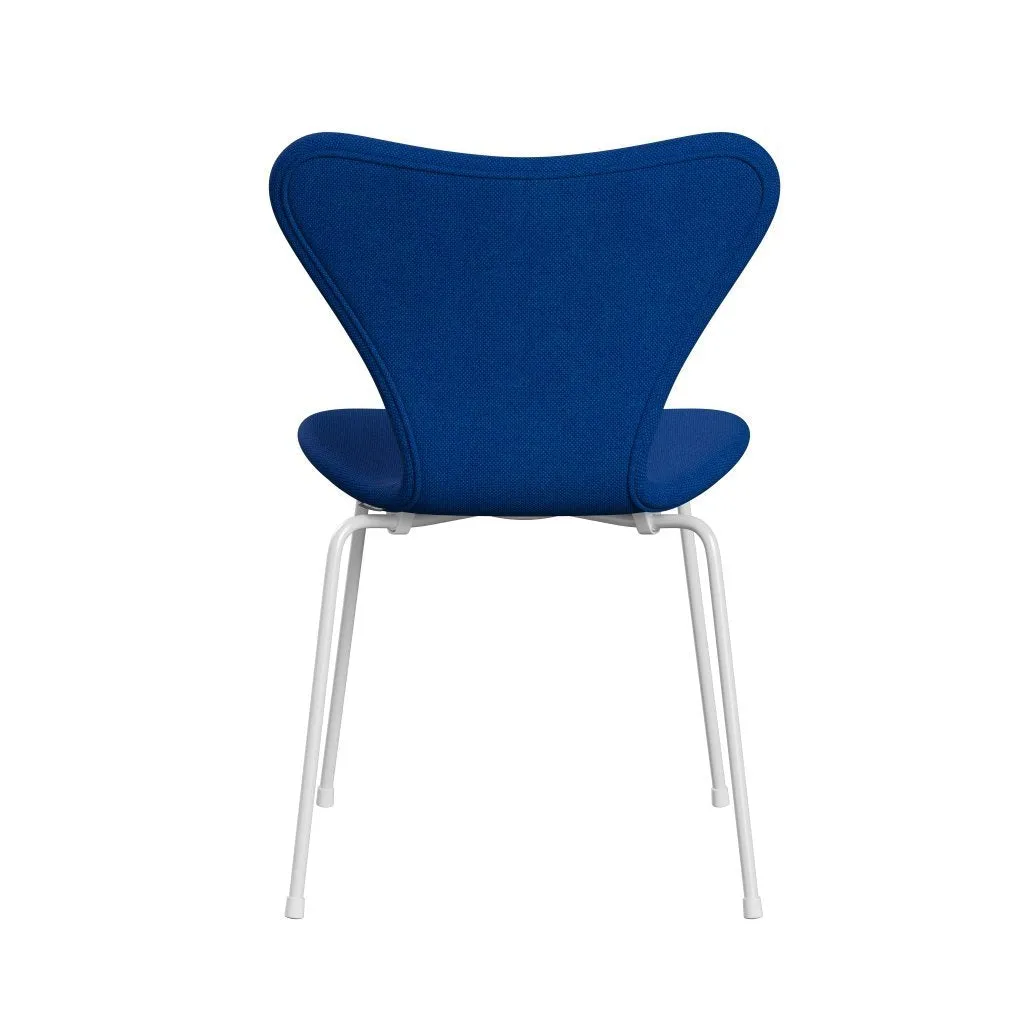 Fritz Hansen Series 7™ Chair Full Upholstery, White/Hallingdal Blue/Light Turquoise