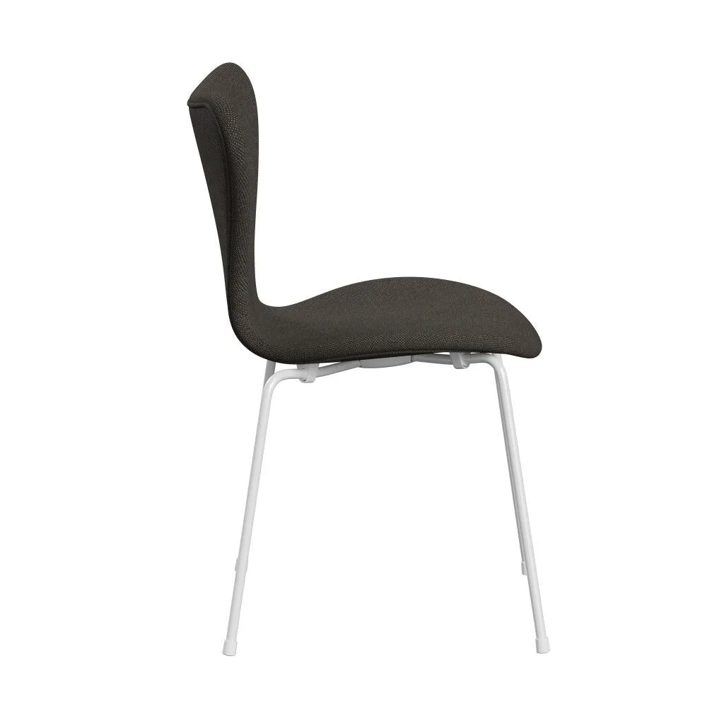 Fritz Hansen Series 7™ Chair Full Upholstery, White/Hallingdal Charcoal Light