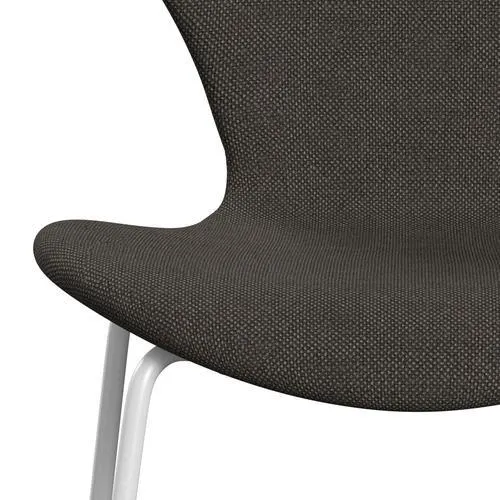 Fritz Hansen Series 7™ Chair Full Upholstery, White/Hallingdal Charcoal Light
