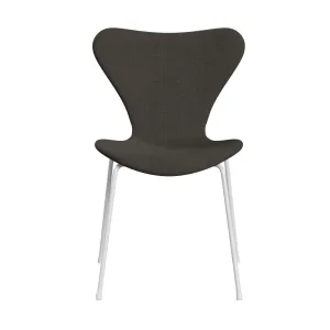 Fritz Hansen Series 7™ Chair Full Upholstery, White/Hallingdal Charcoal Light