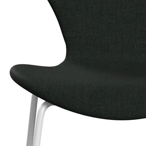 Fritz Hansen Series 7™ Chair Full Upholstery, White/Remix Black (Rem973)