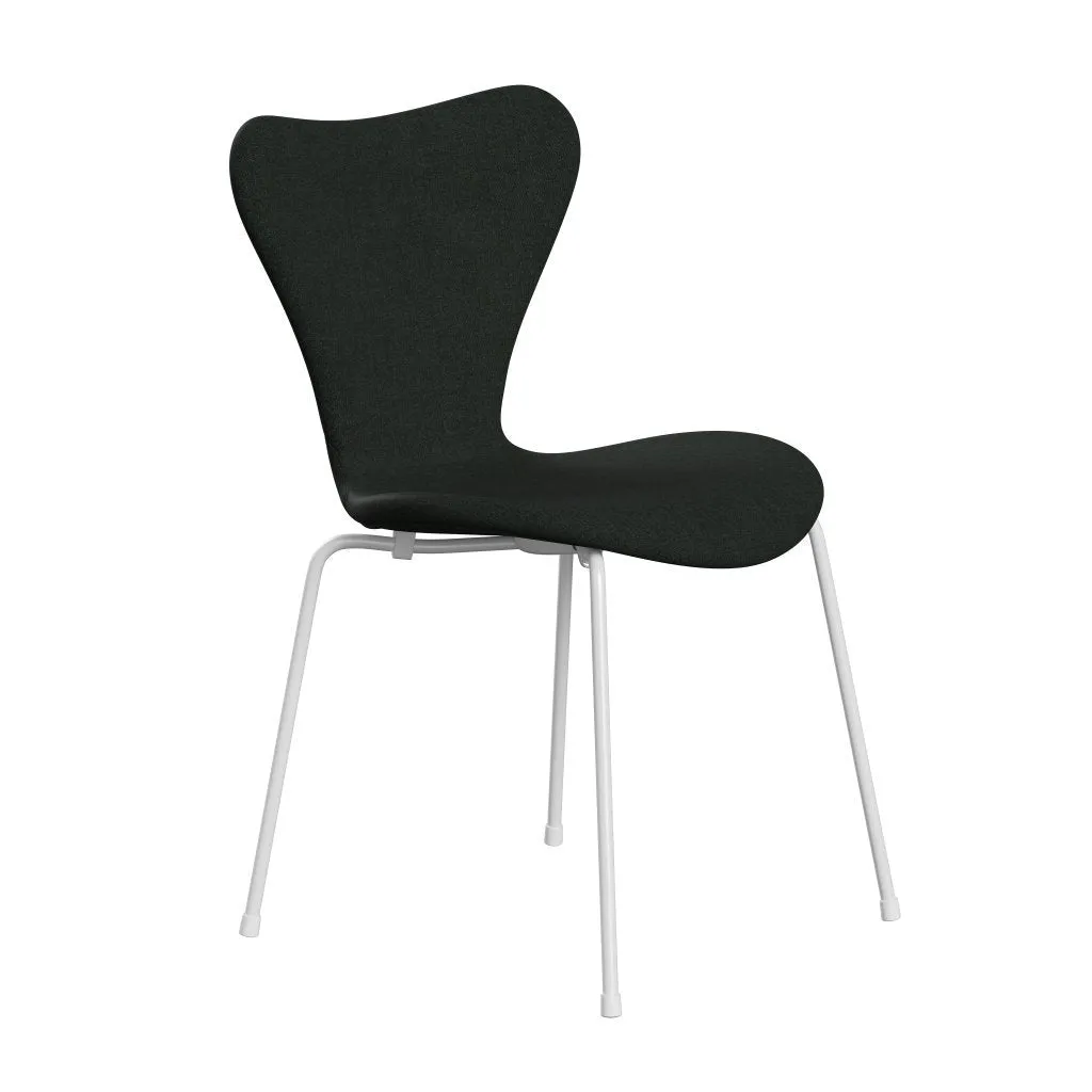Fritz Hansen Series 7™ Chair Full Upholstery, White/Remix Black (Rem973)