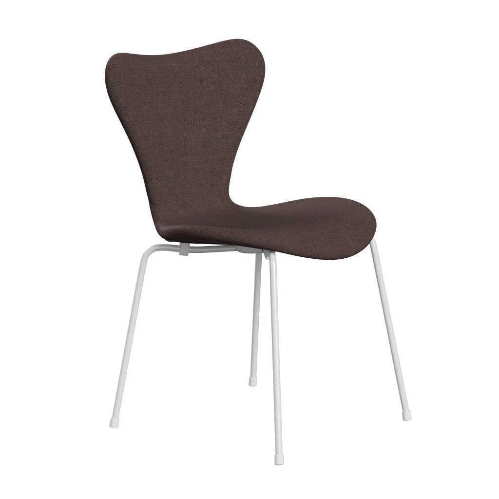 Fritz Hansen Series 7™ Chair Full Upholstery, White/Remix Hazelnut
