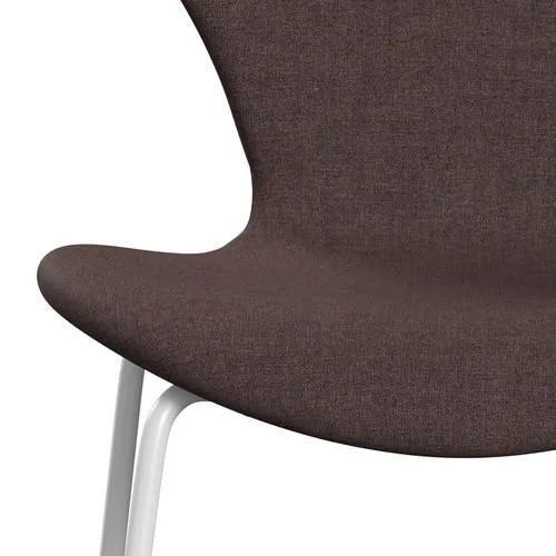 Fritz Hansen Series 7™ Chair Full Upholstery, White/Remix Hazelnut