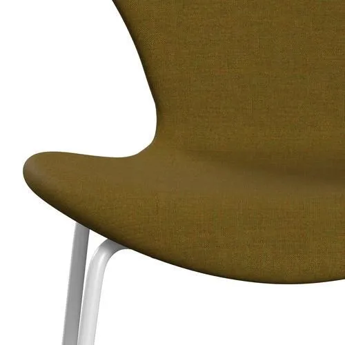 Fritz Hansen Series 7™ Chair Full Upholstery, White/Remix Orange Green