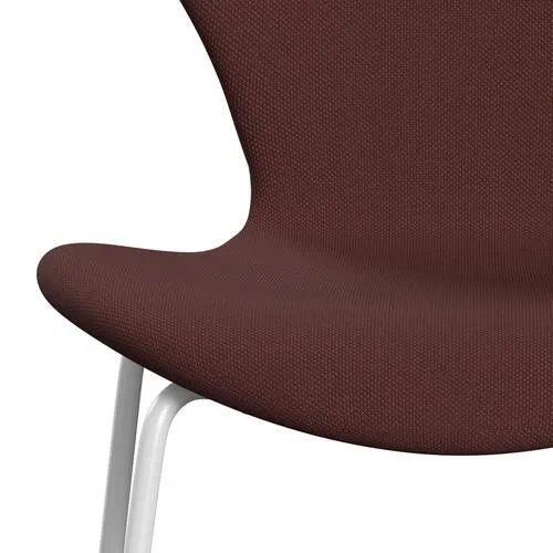 Fritz Hansen Series 7™ Chair Full Upholstery, White/Steelcut Dark Brown (Sti655)