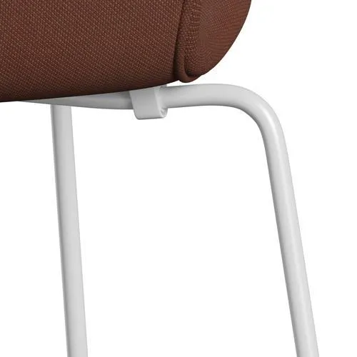 Fritz Hansen Series 7™ Chair Full Upholstery, White/Steelcut Medium Brown