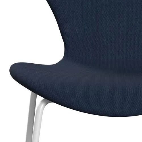 Fritz Hansen Series 7™ Chair Full Upholstery, White/Steelcut Royal Blue