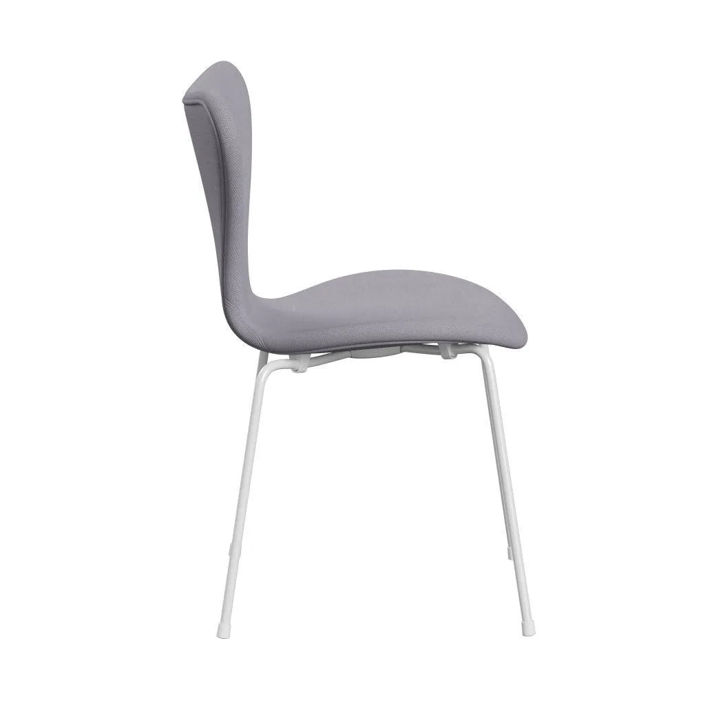 Fritz Hansen Series 7™ Chair Full Upholstery, White/Steelcut Siber Grey Light