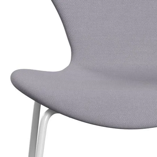 Fritz Hansen Series 7™ Chair Full Upholstery, White/Steelcut Siber Grey Light