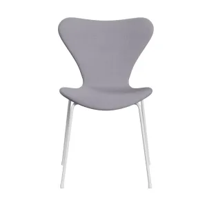 Fritz Hansen Series 7™ Chair Full Upholstery, White/Steelcut Siber Grey Light