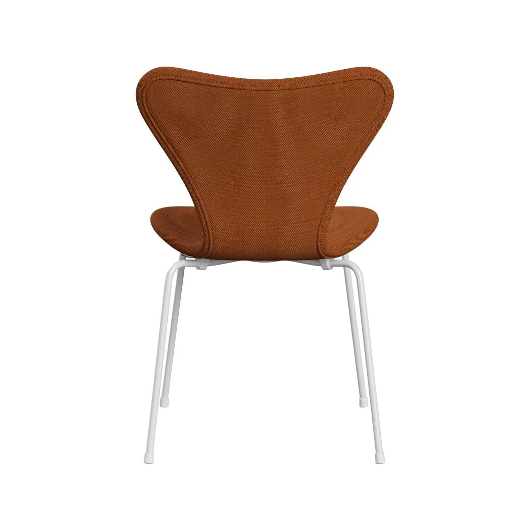Fritz Hansen Series 7™ Chair Full Upholstery, White/Steelcut Trio Burnt Orange