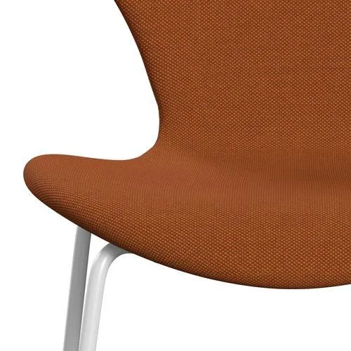 Fritz Hansen Series 7™ Chair Full Upholstery, White/Steelcut Trio Burnt Orange