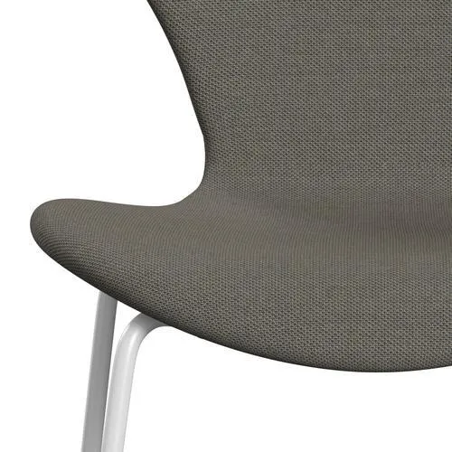 Fritz Hansen Series 7™ Chair Full Upholstery, White/Steelcut Trio Light Brown