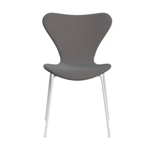 Fritz Hansen Series 7™ Chair Full Upholstery, White/Steelcut Trio Soft Blue/Brown/Black