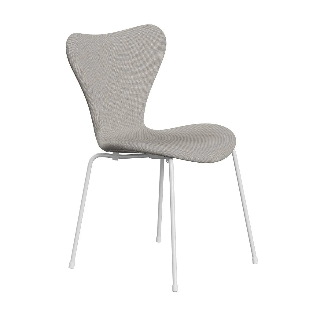 Fritz Hansen Series 7™ Chair Full Upholstery, White/Steelcut Trio White & Grey