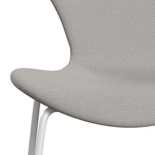 Fritz Hansen Series 7™ Chair Full Upholstery, White/Steelcut Trio White & Grey