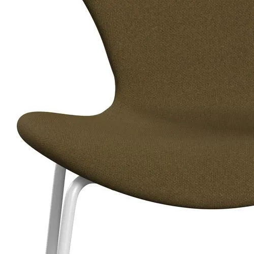 Fritz Hansen Series 7™ Chair Full Upholstery, White/Tonus Khaki Green