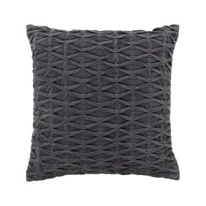 Gathered Diamond Velvet Pillow