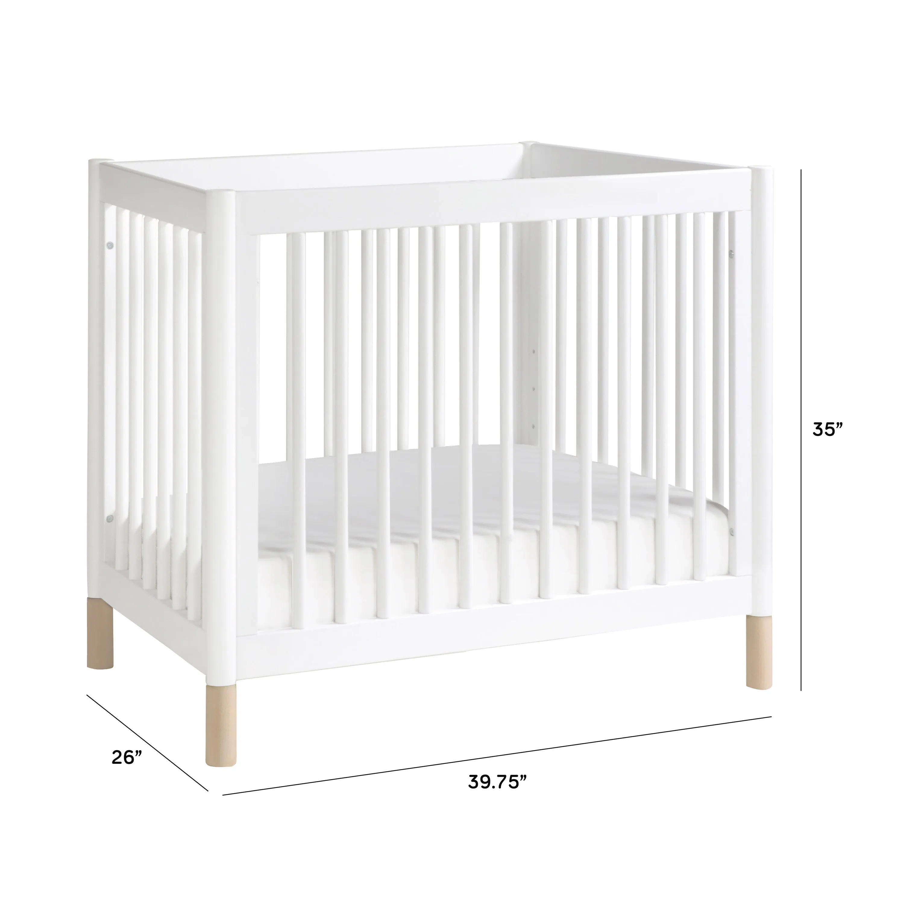 Gelato 4-in-1 Convertible Mini Crib and Twin Bed