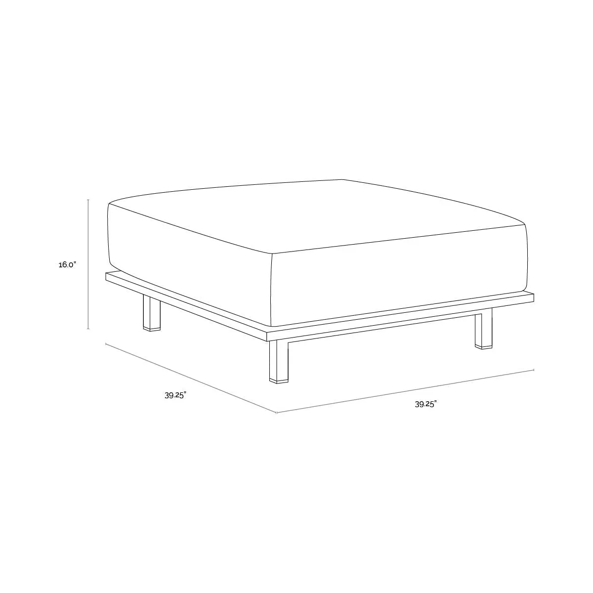 Geneve Outdoor Modular Ottoman