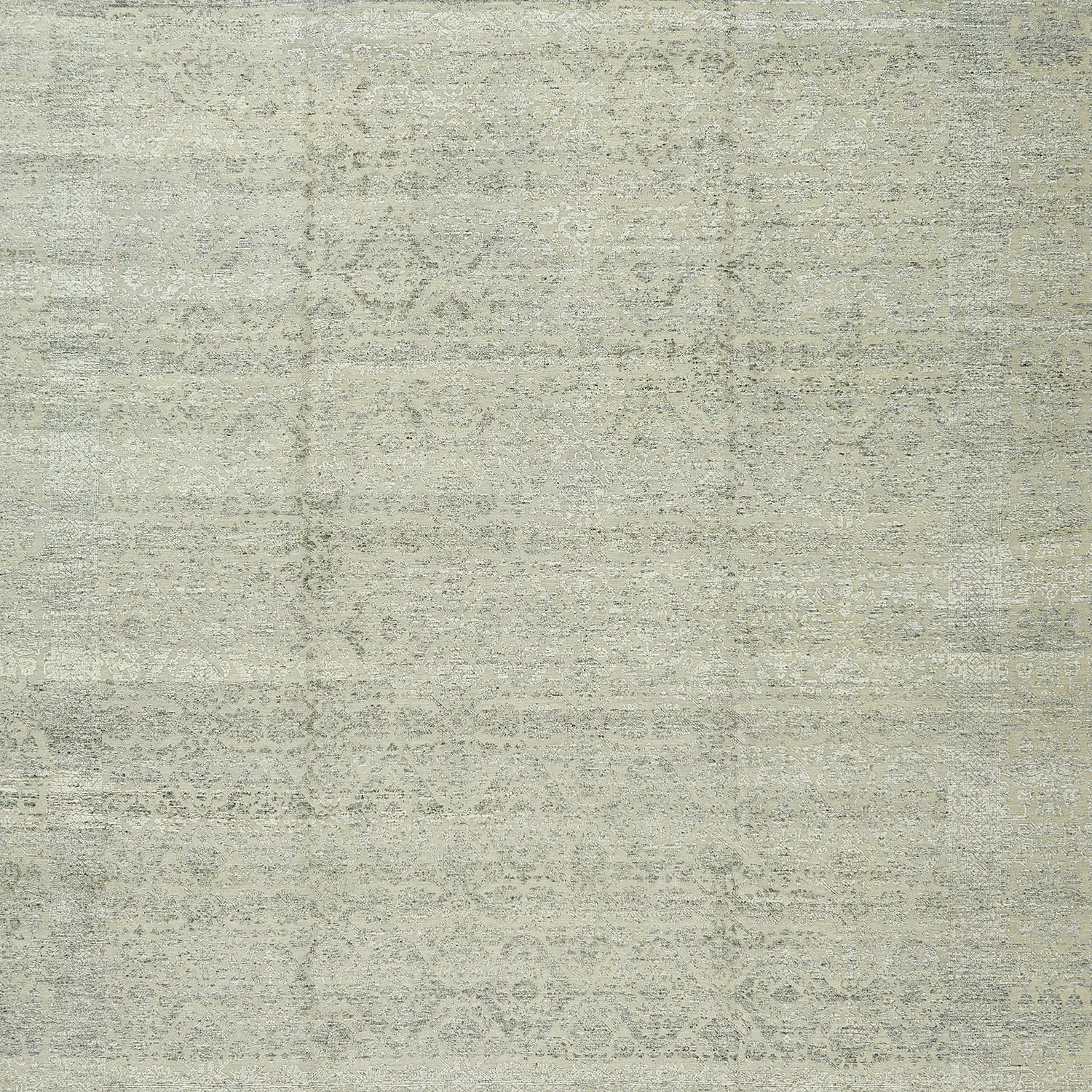 Grey Traditional Wool Rug - 12' x 14'