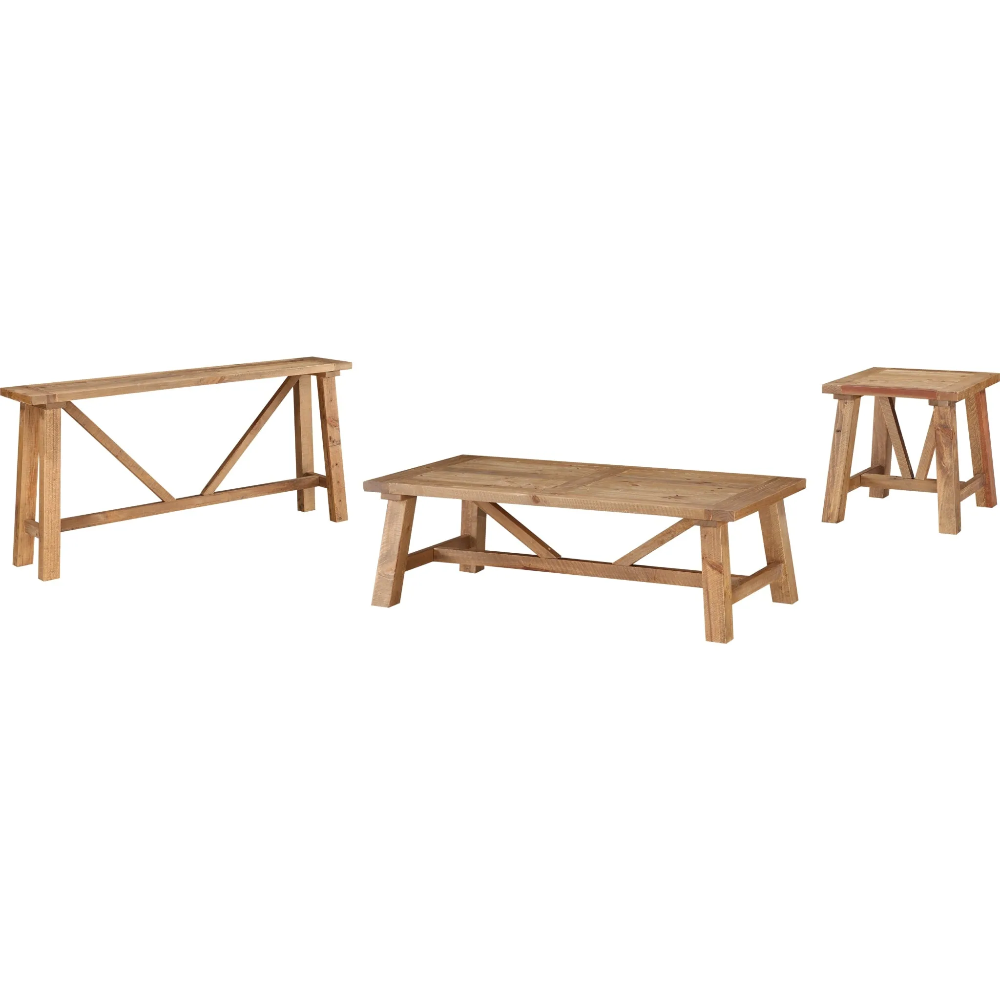 Harby Reclaimed Wood Console Table in Rustic Tawny Modus