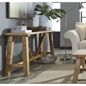 Harby Reclaimed Wood Console Table in Rustic Tawny Modus