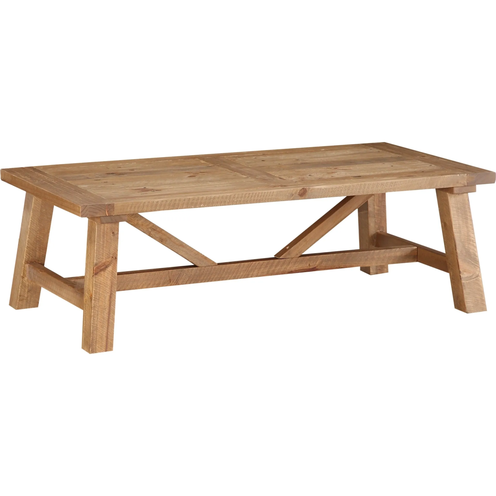 Harby Reclaimed Wood Rectangular Coffee Table in Rustic Tawny Modus