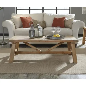 Harby Reclaimed Wood Rectangular Coffee Table in Rustic Tawny Modus