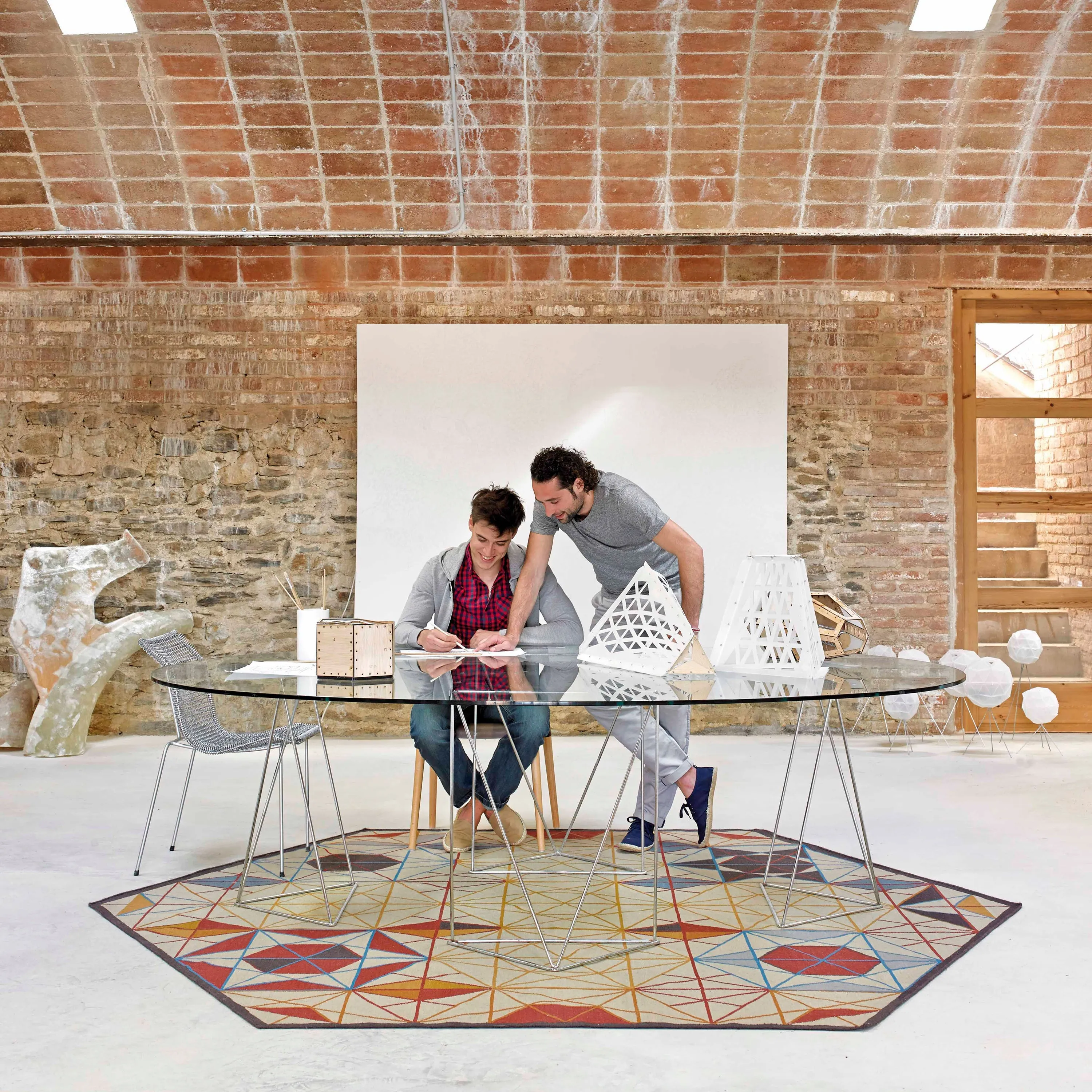 Hexa Orange Rug