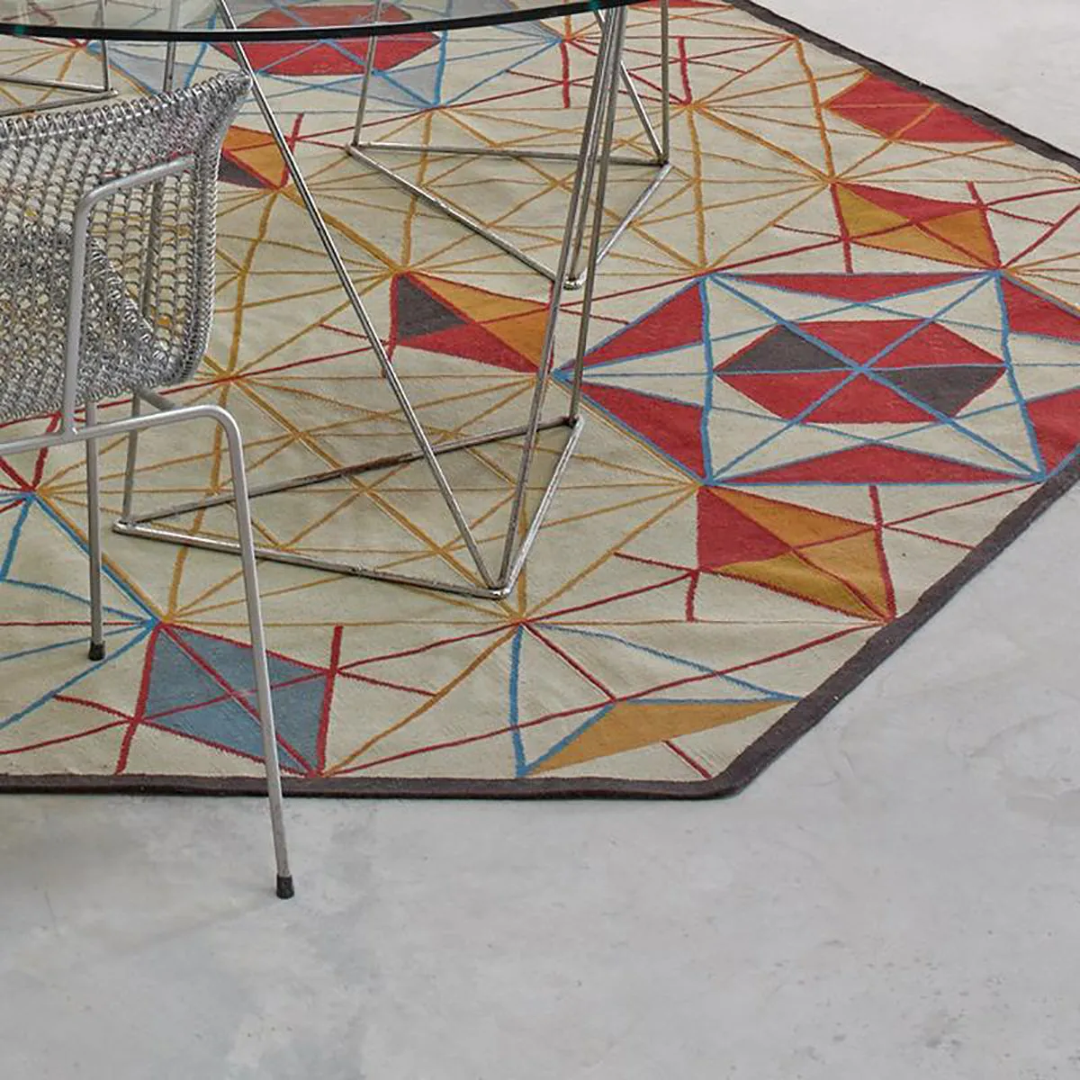 Hexa Orange Rug