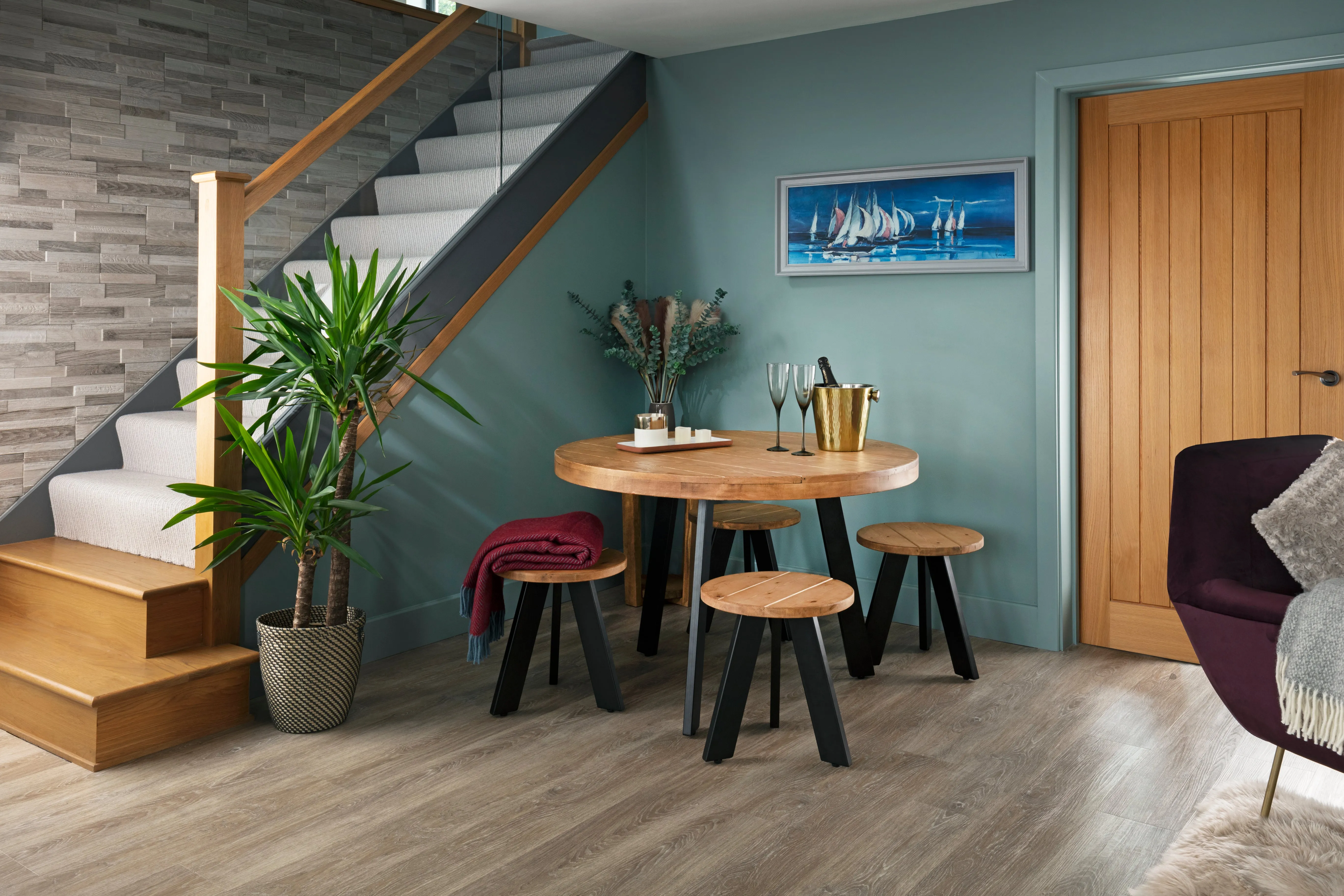 Hunter Round Dining Stool Funky Chunky