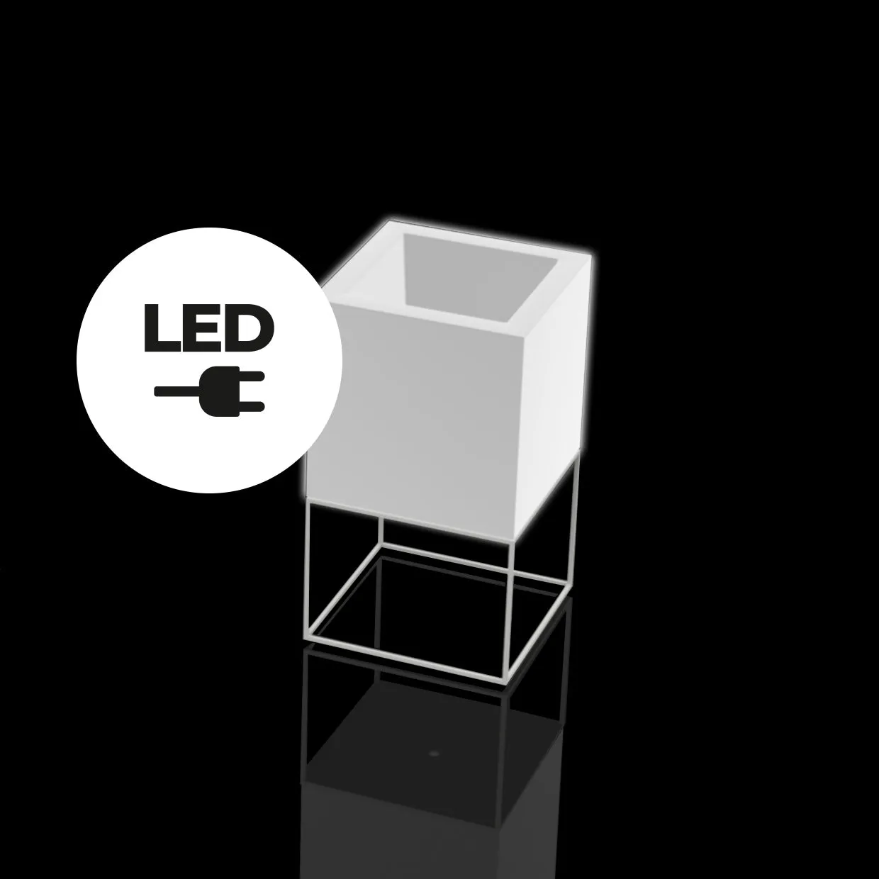Illuminated Vela Cube Planter