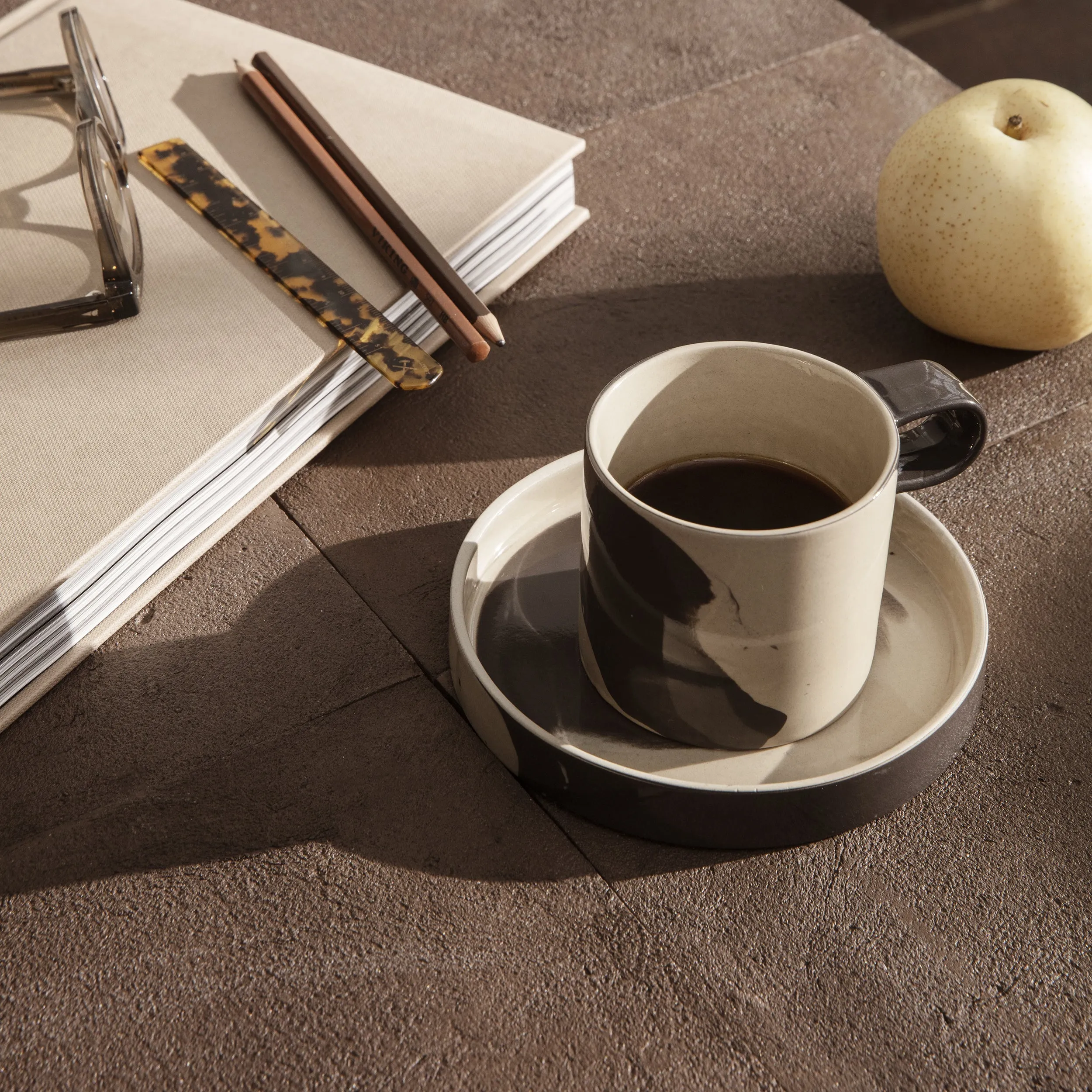 Inlay Cup with Saucer