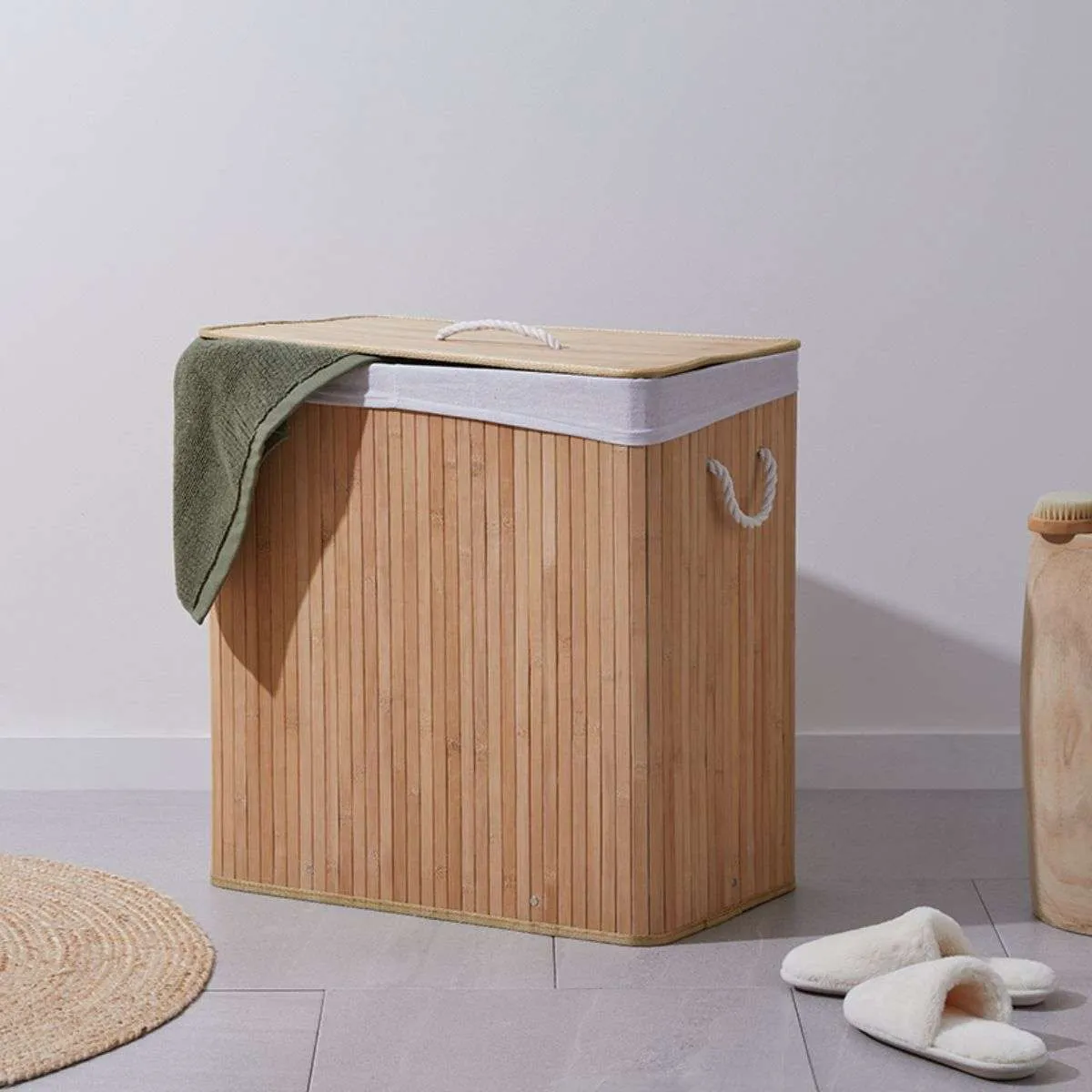 Kata Double Laundry Hamper Mocka