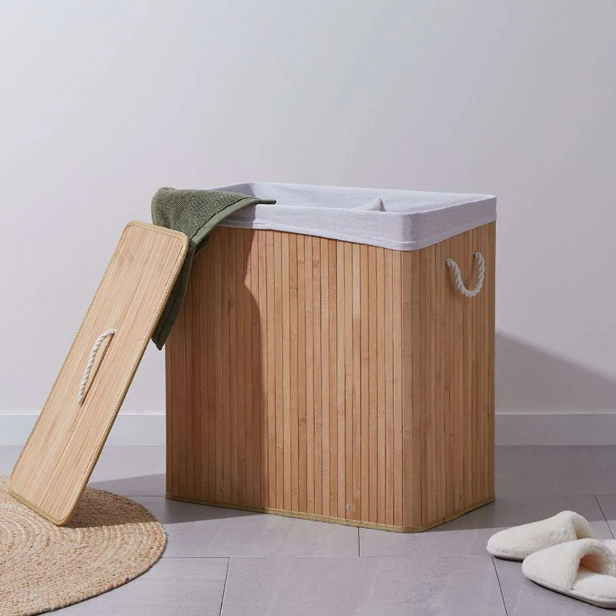Kata Double Laundry Hamper Mocka