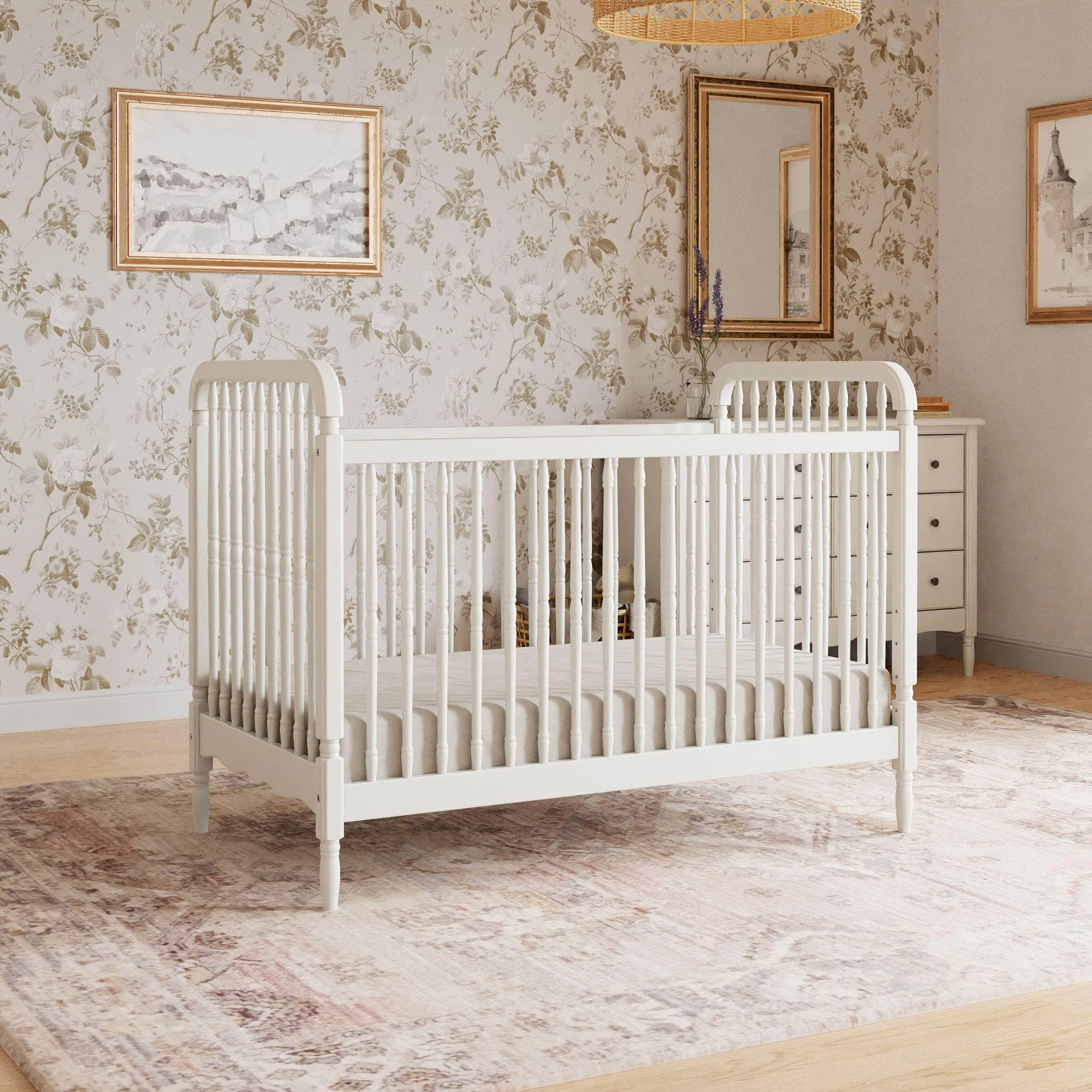 Liberty 3-in-1 Convertible Spindle Crib with Toddler Bed Conversion Kit