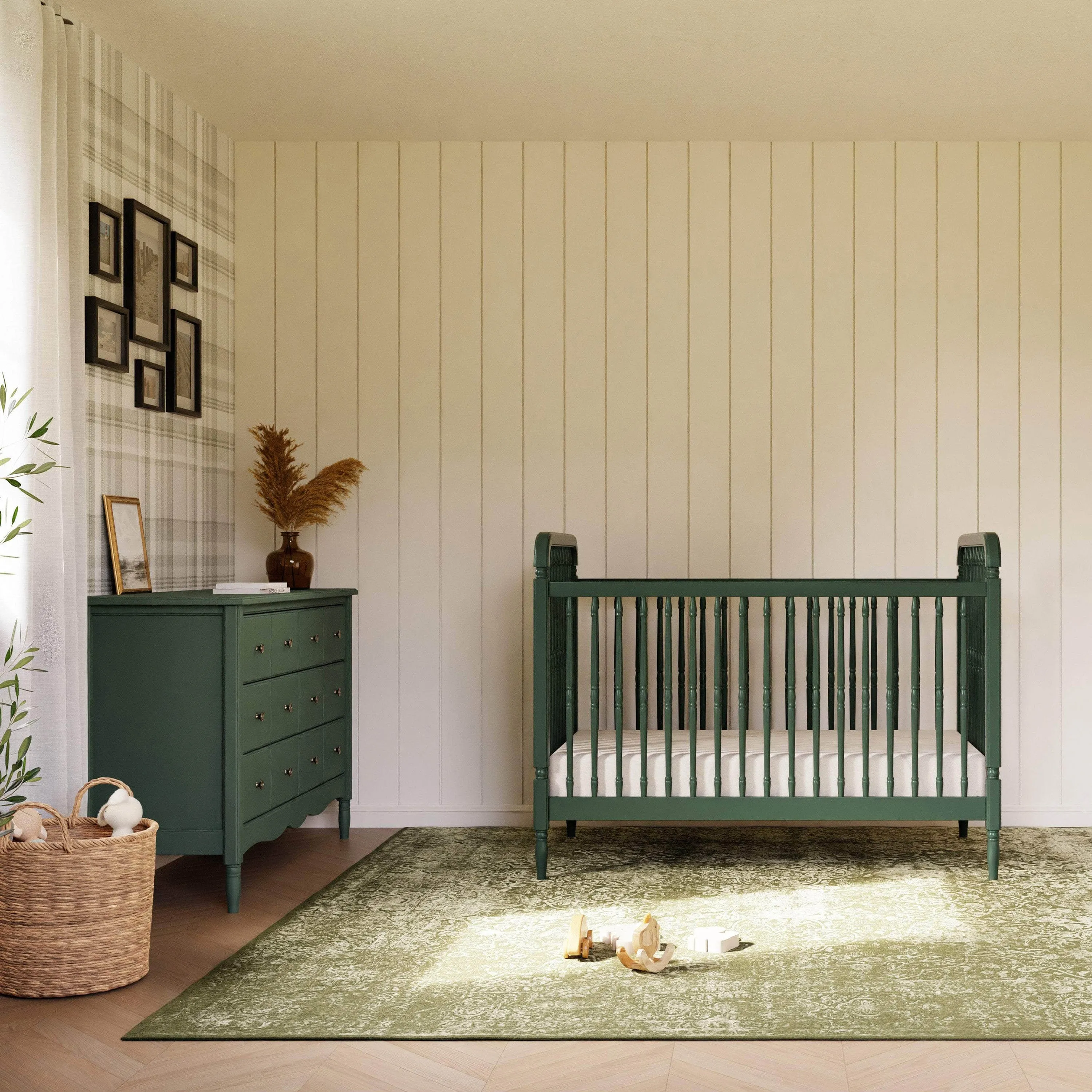 Liberty 3-in-1 Convertible Spindle Crib with Toddler Bed Conversion Kit