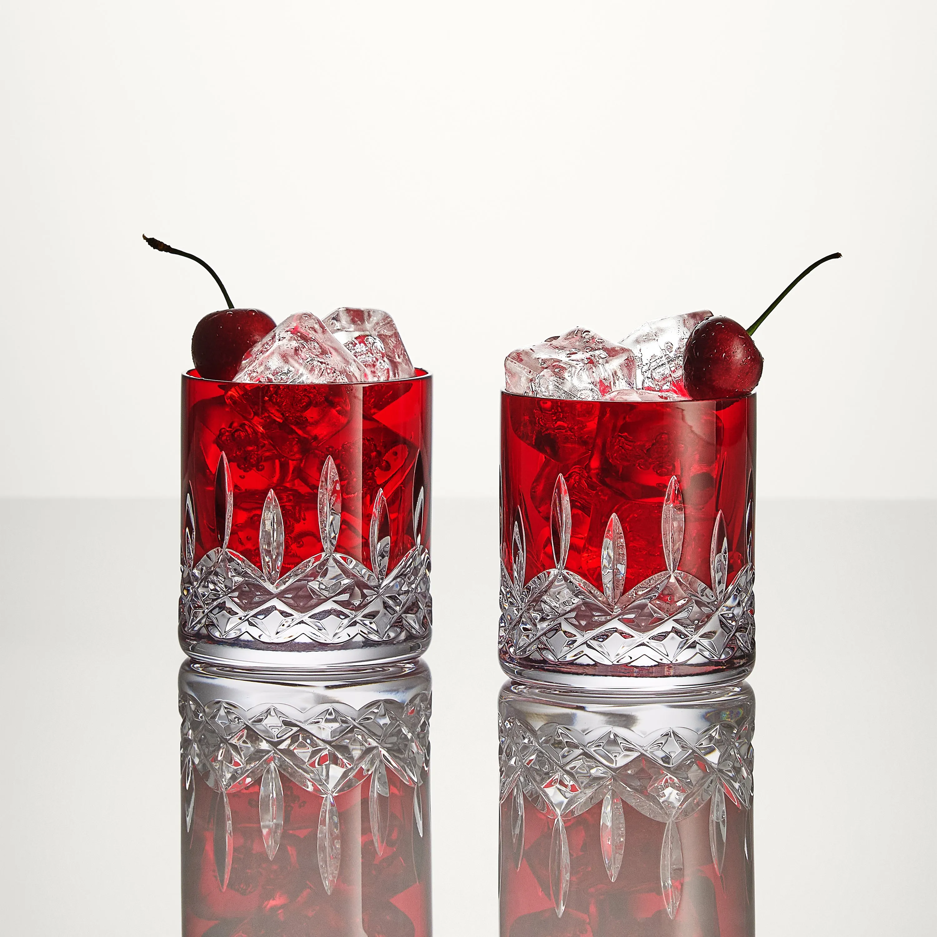 Lismore Red Straight Tumbler (Set of 2)