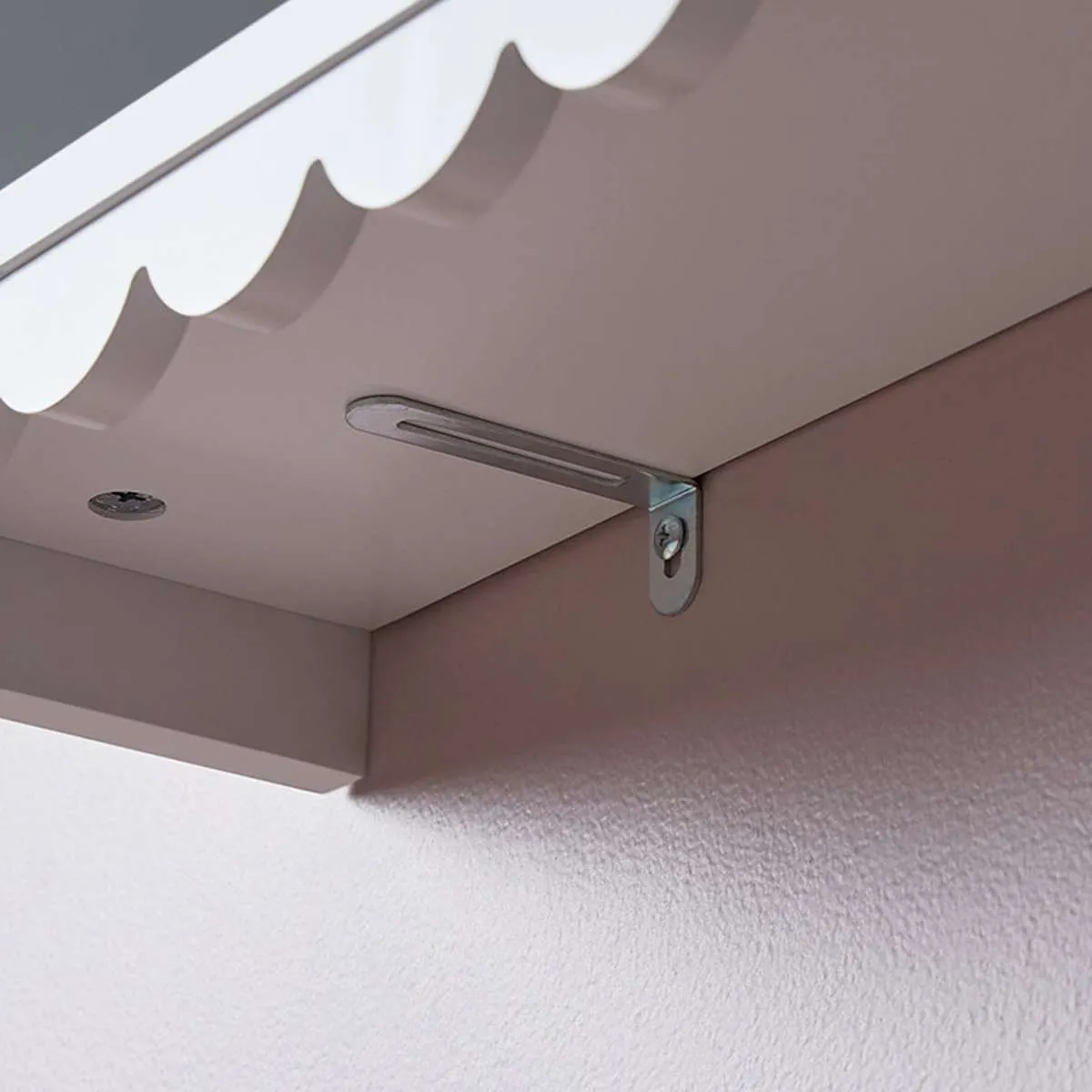 Maisie Scalloped Wall Shelf Mocka