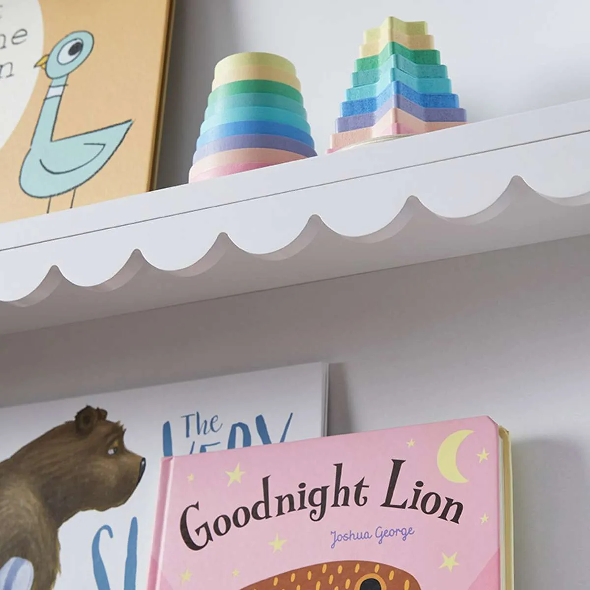 Maisie Scalloped Wall Shelf Mocka