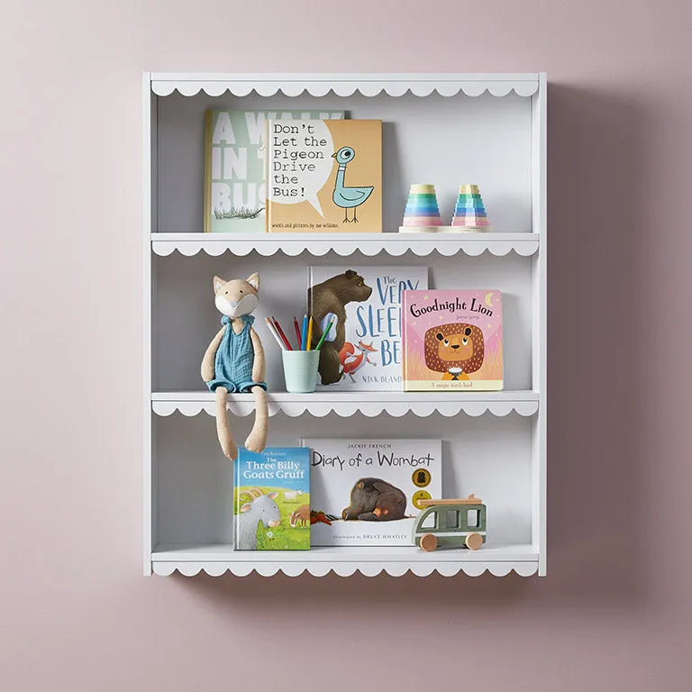 Maisie Scalloped Wall Shelf Mocka