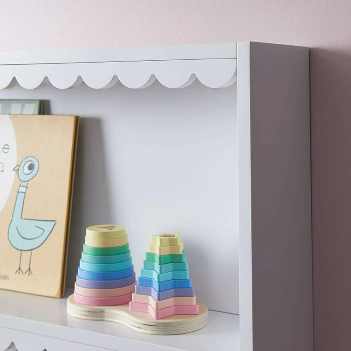 Maisie Scalloped Wall Shelf Mocka