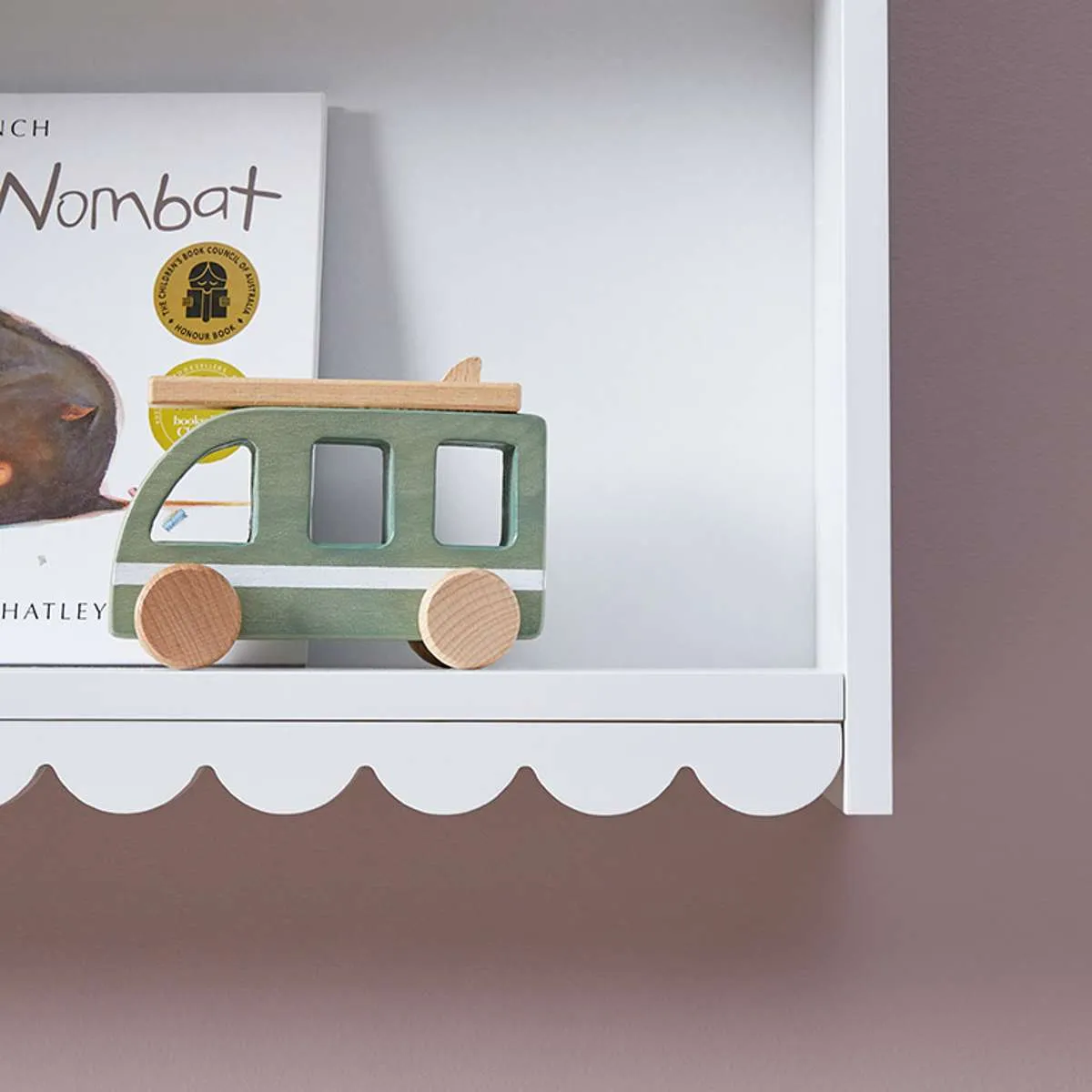 Maisie Scalloped Wall Shelf Mocka