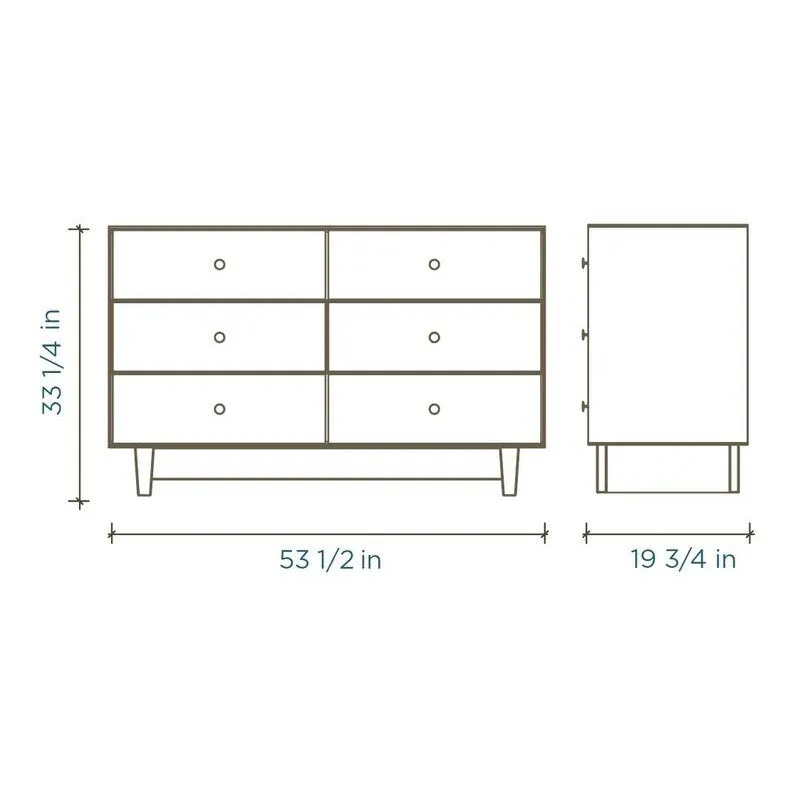 Merlin Classic 6 Drawer Dresser