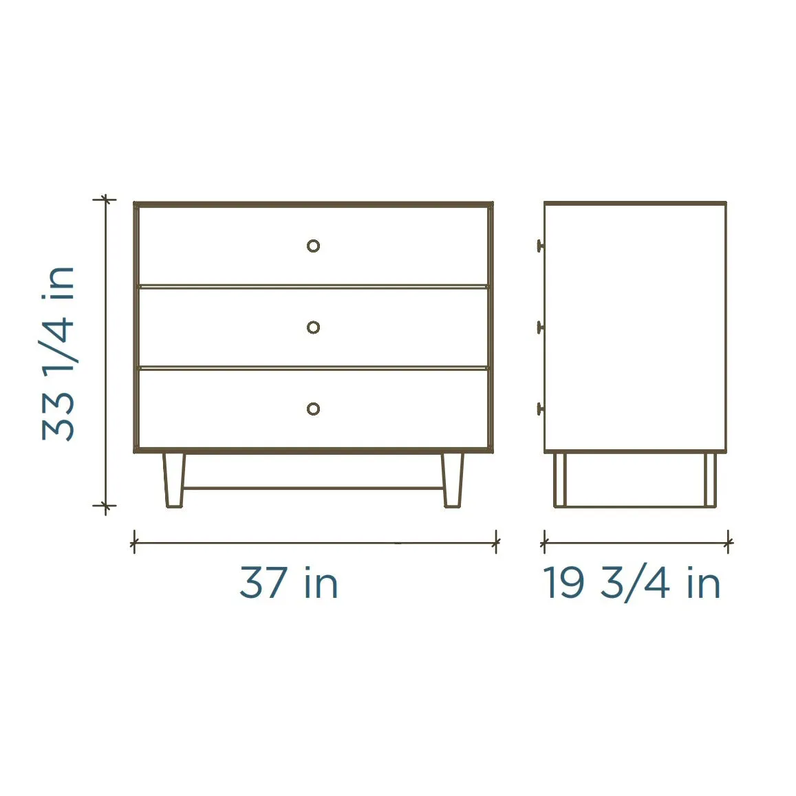 Merlin Sparrow 3 Drawer Dresser