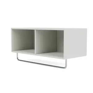 Montana Coat Shelf With Clothes Rack, Nordic White