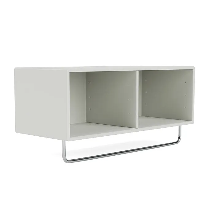 Montana Coat Shelf With Clothes Rack, Nordic White