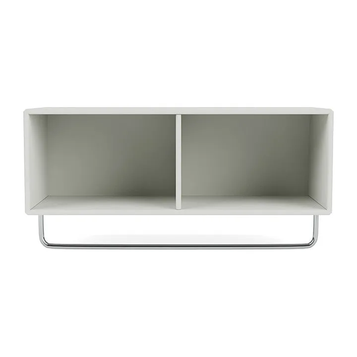 Montana Coat Shelf With Clothes Rack, Nordic White